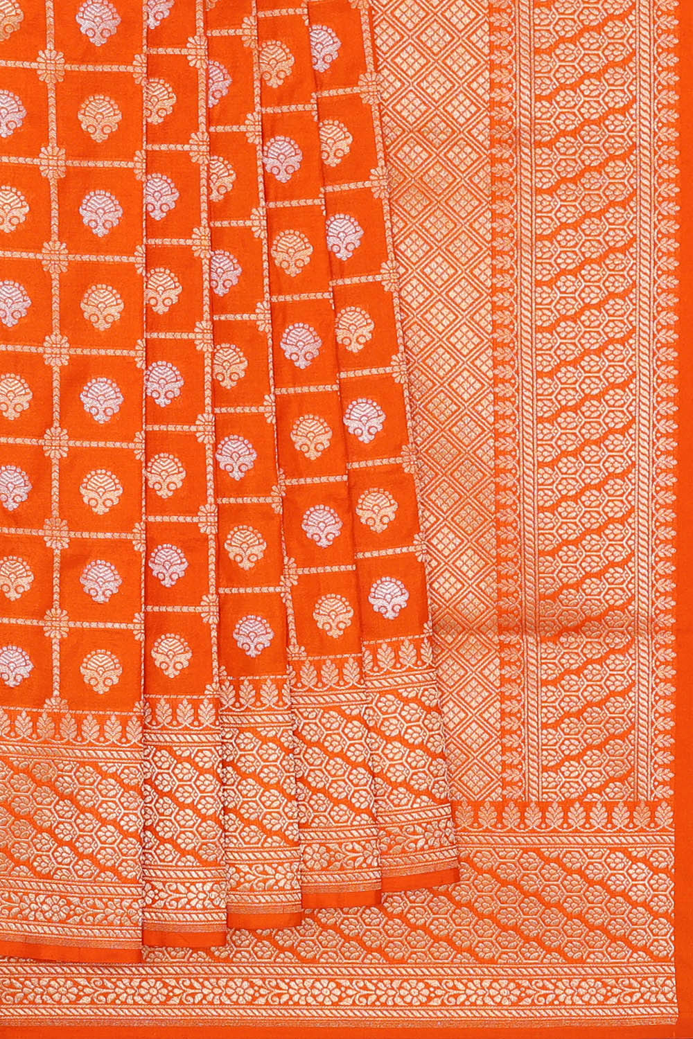 Banarasi Silk Orange Saree