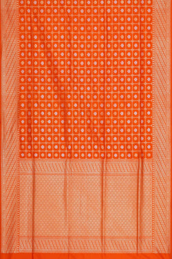 Image of Banarasi Silk Orange Saree