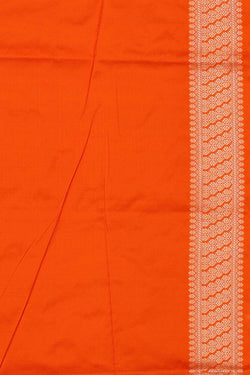 Image of Banarasi Silk Orange Saree