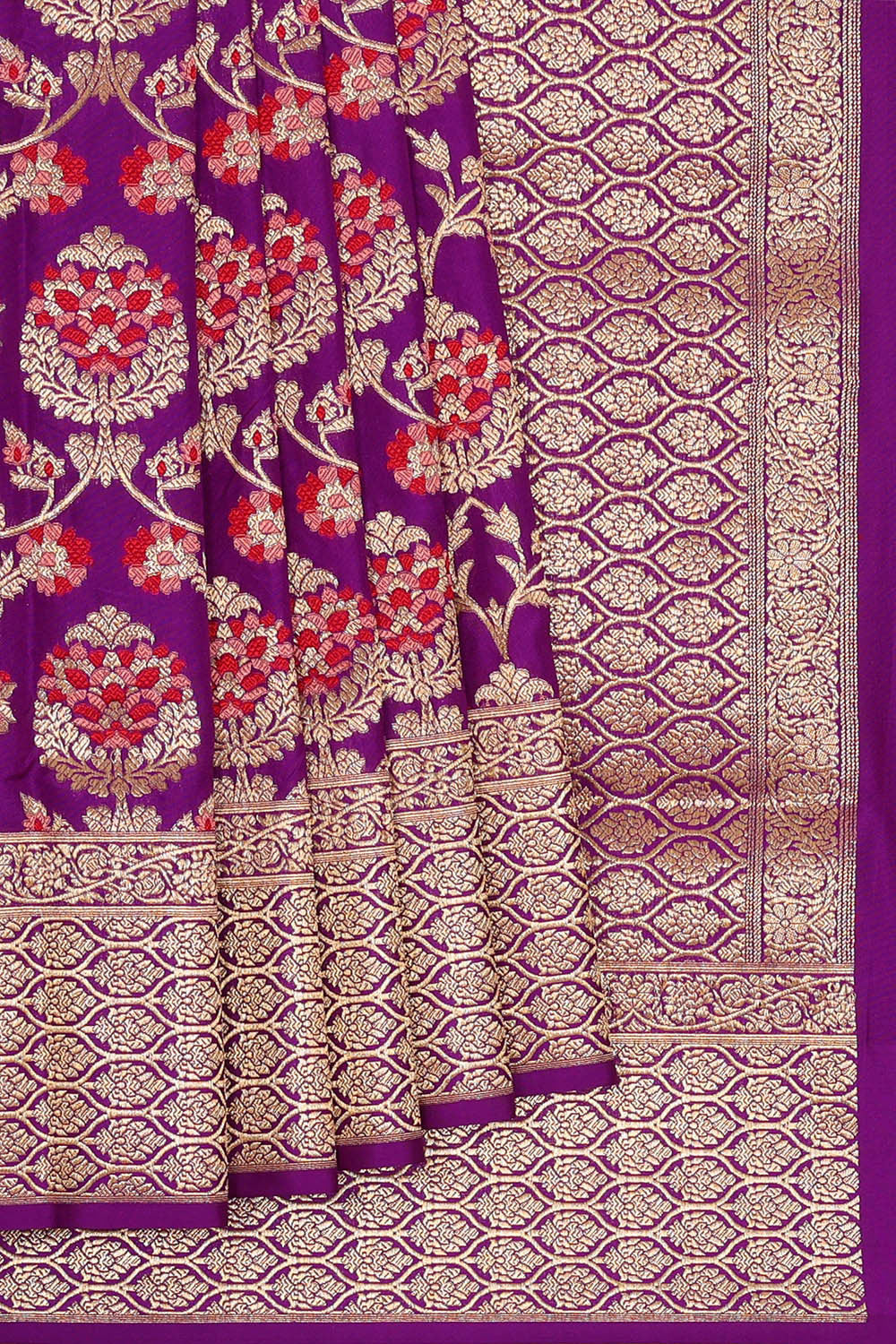 Image of Banarasi Silk Purple Saree