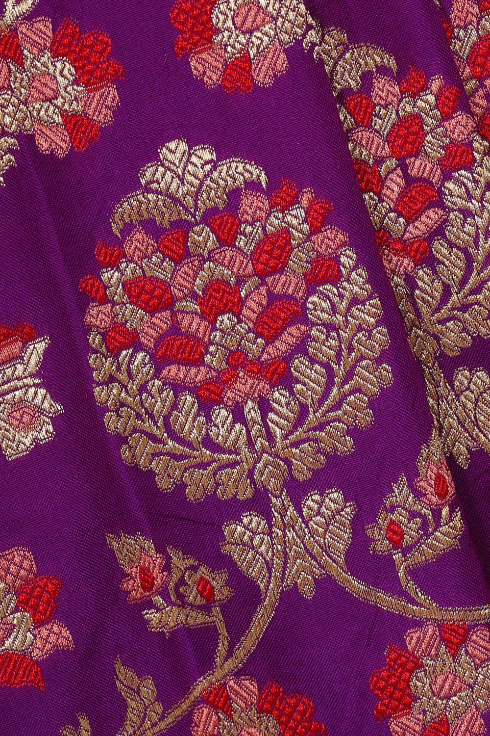 Image of Banarasi Silk Purple Saree