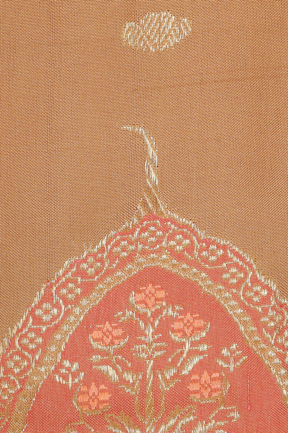 Image of Banarasi Silk Dark Cream Saree