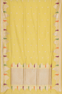 Image of Banarasi Silk Yellow Saree