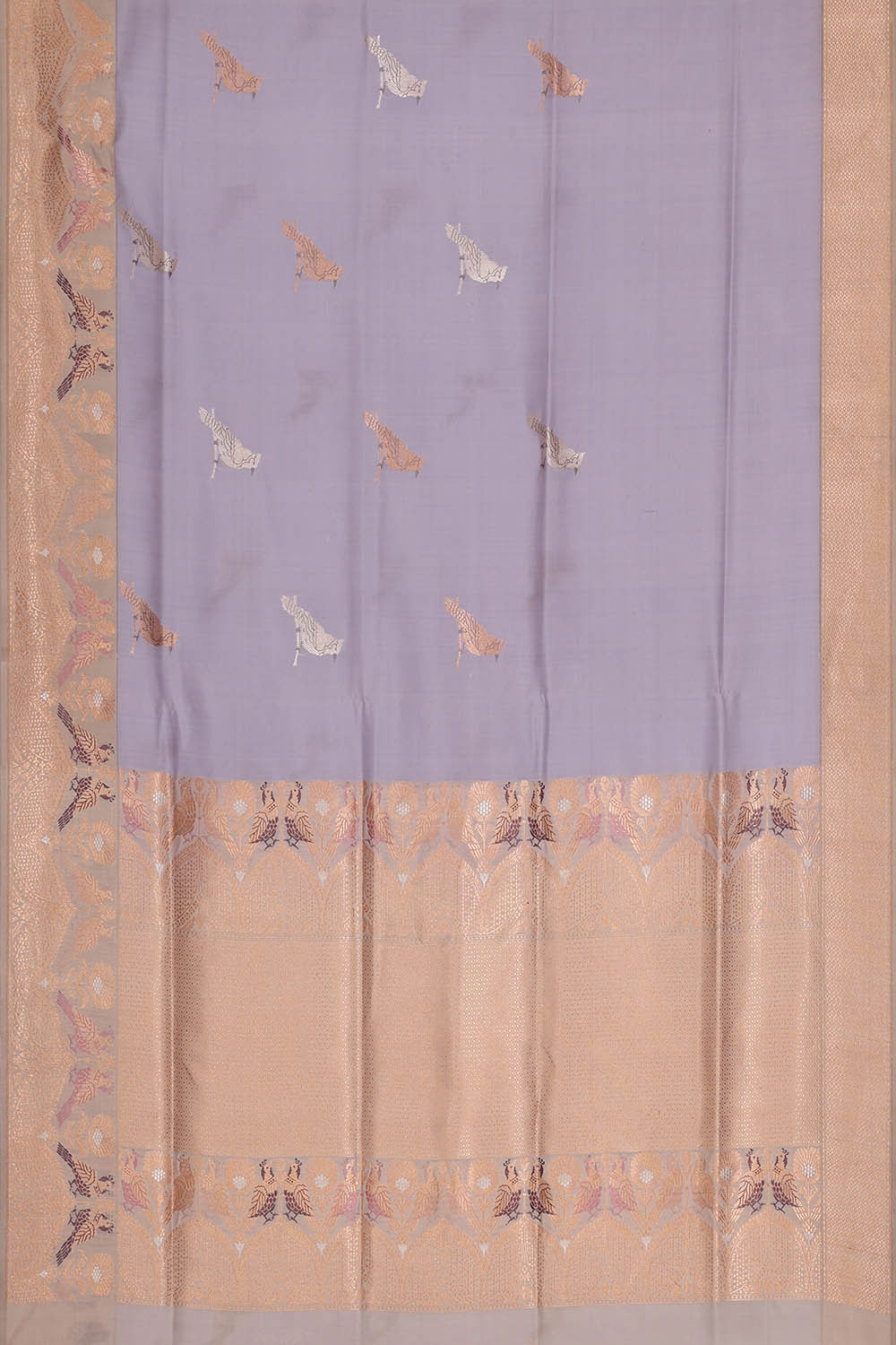 Image of Banarasi Silk Lavender Saree