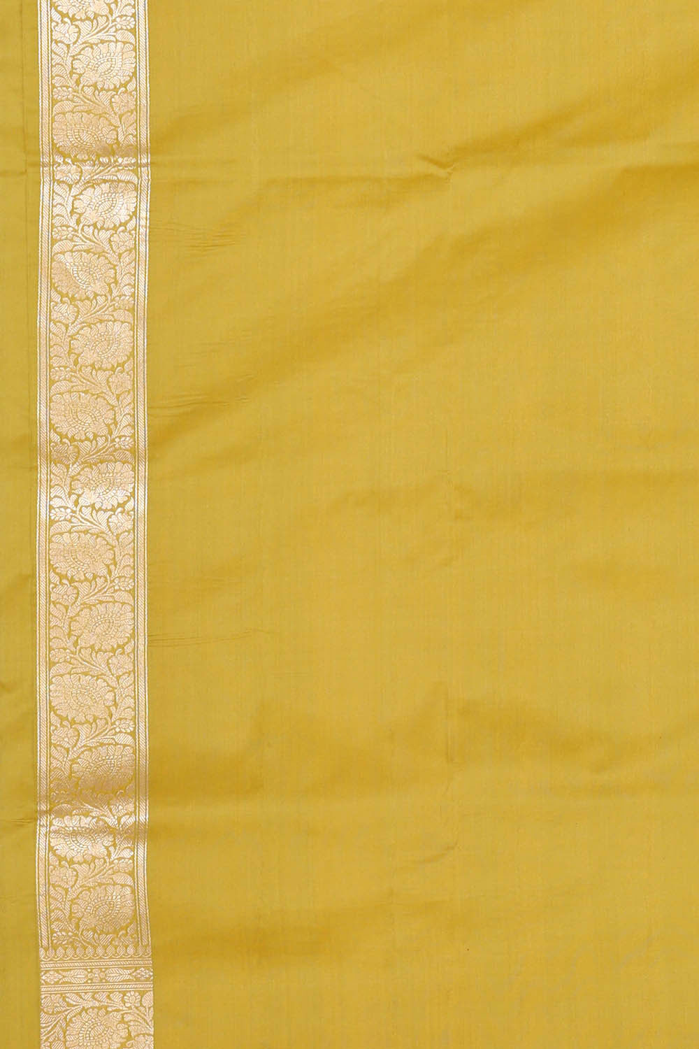 Image of Banarasi Silk Mustard Yellow Saree