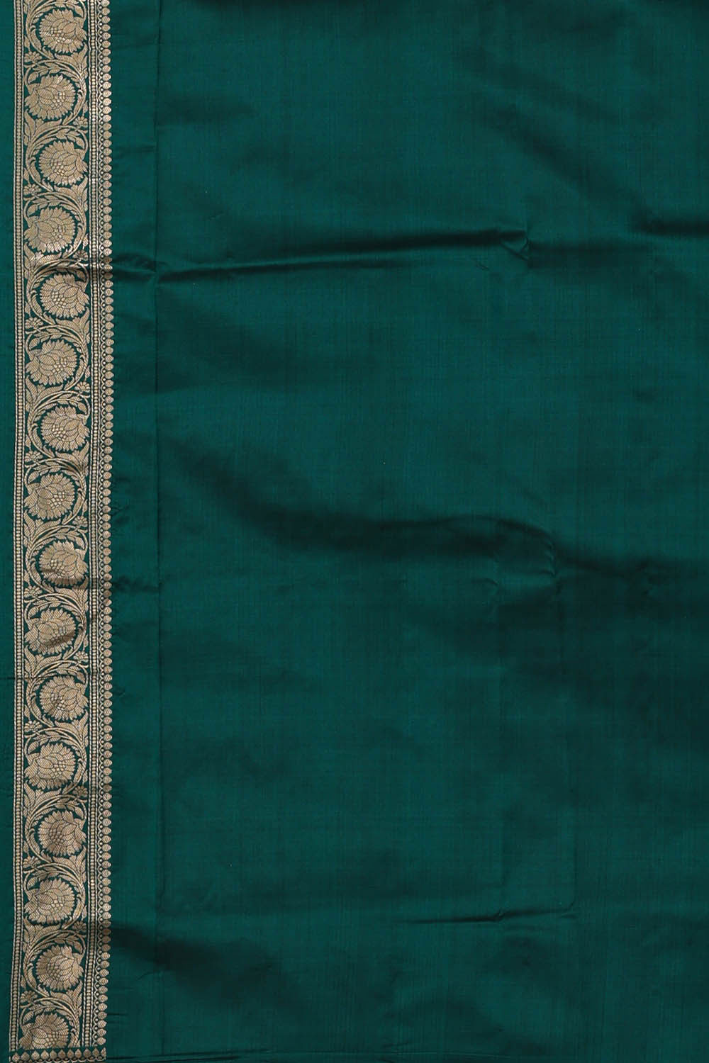 Image of Banarasi Silk Peacock Green Saree