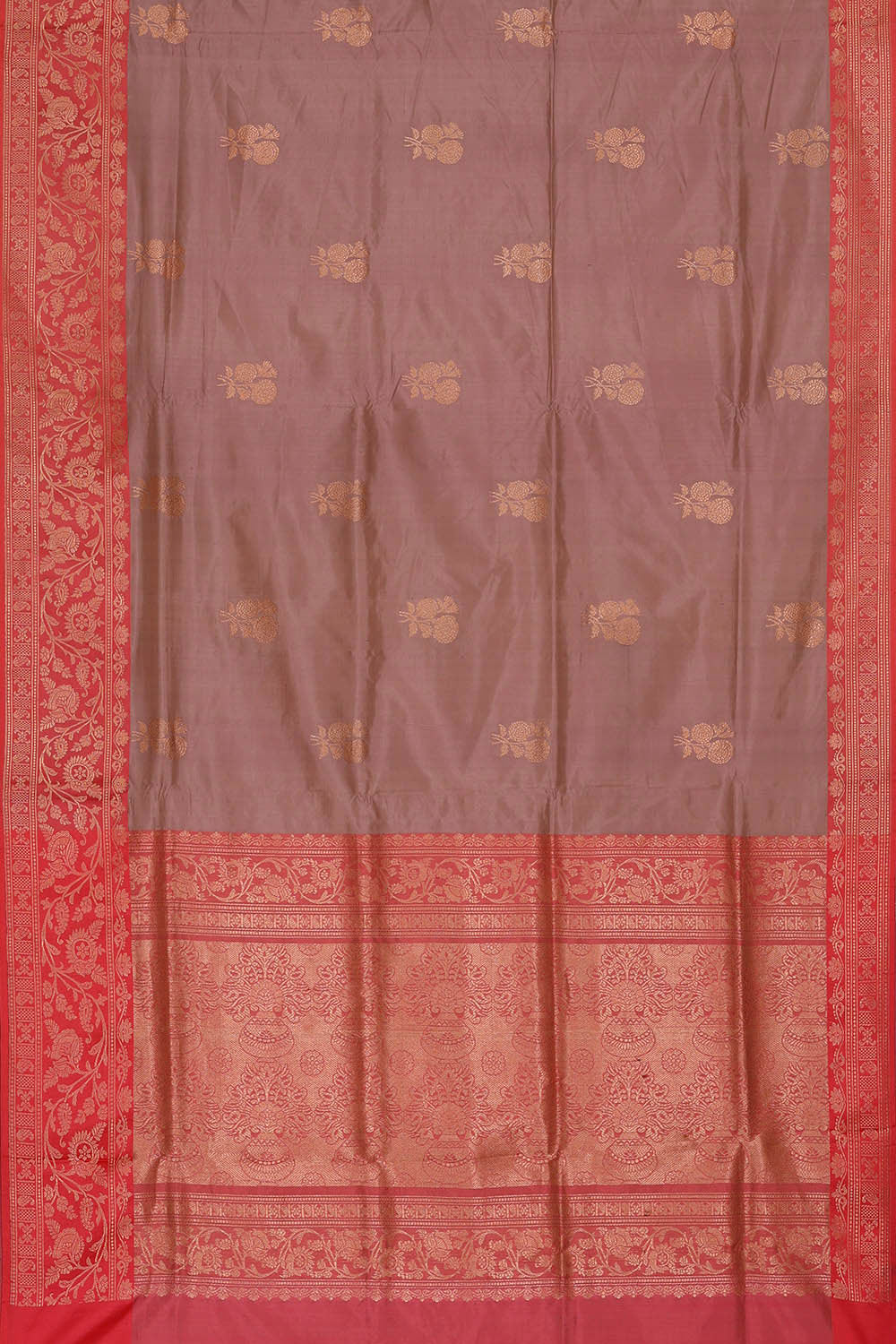 Image of Banarasi Silk Dark Mauve Pink Saree