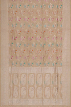 Image of Banarasi Silk Cream Saree