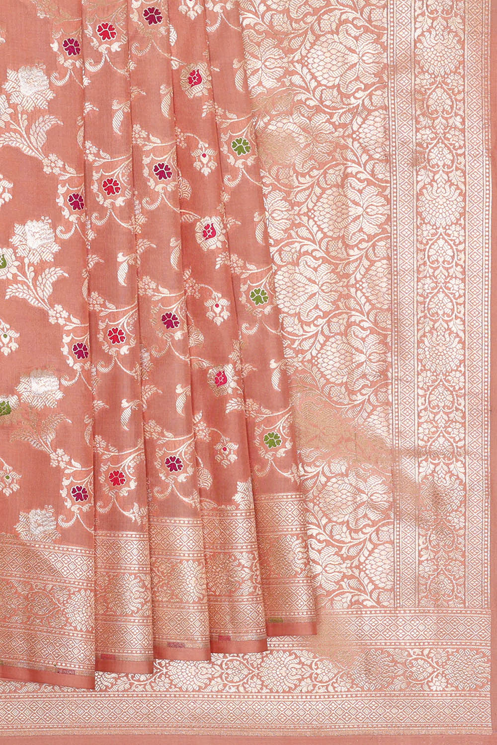 Banarasi Silk Peach Saree