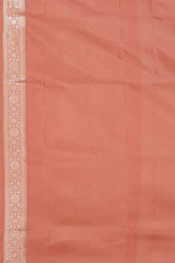 Image of Banarasi Silk Peach Saree