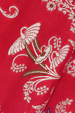 Image of Banarasi Silk Red Saree