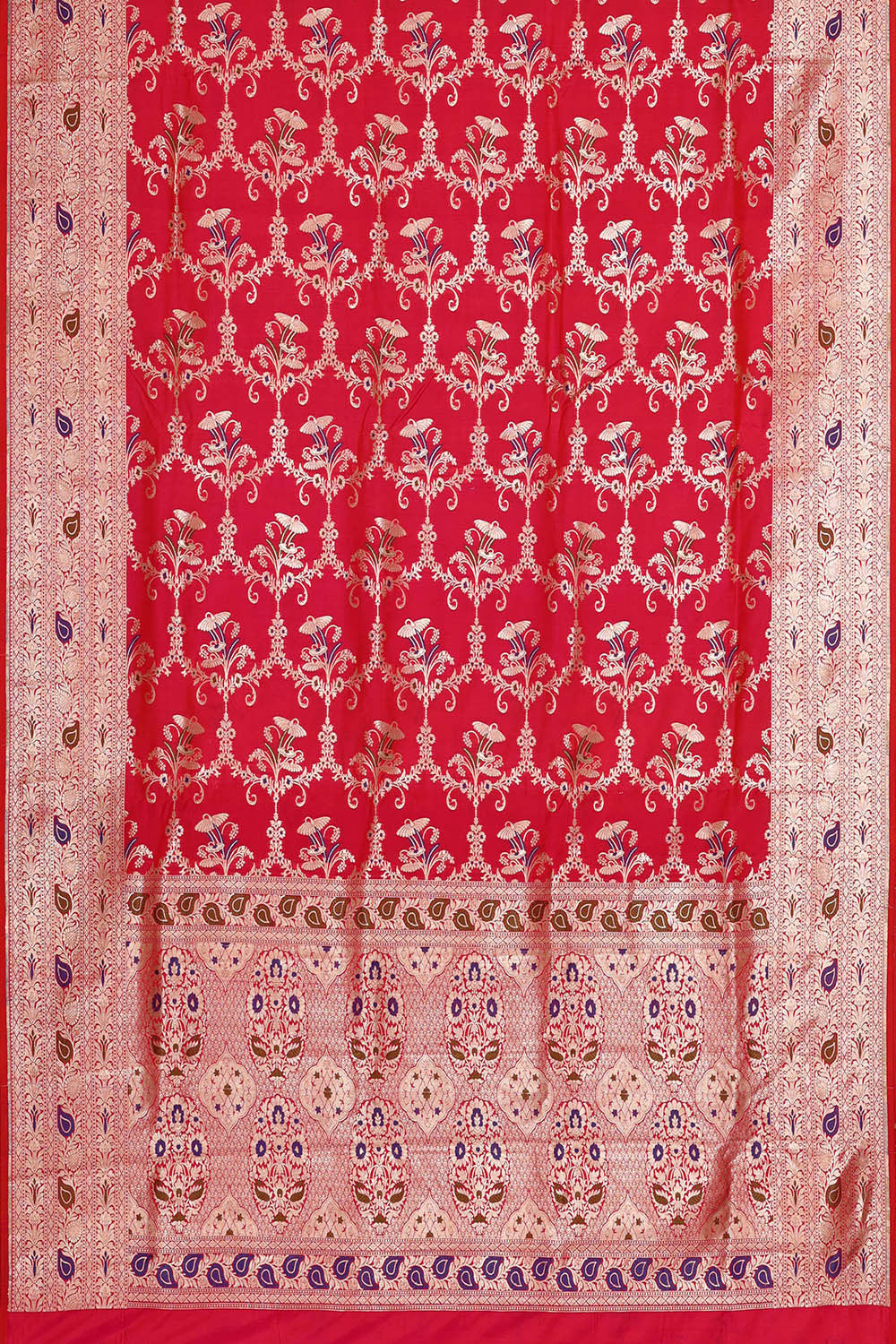 Banarasi Silk Red Saree