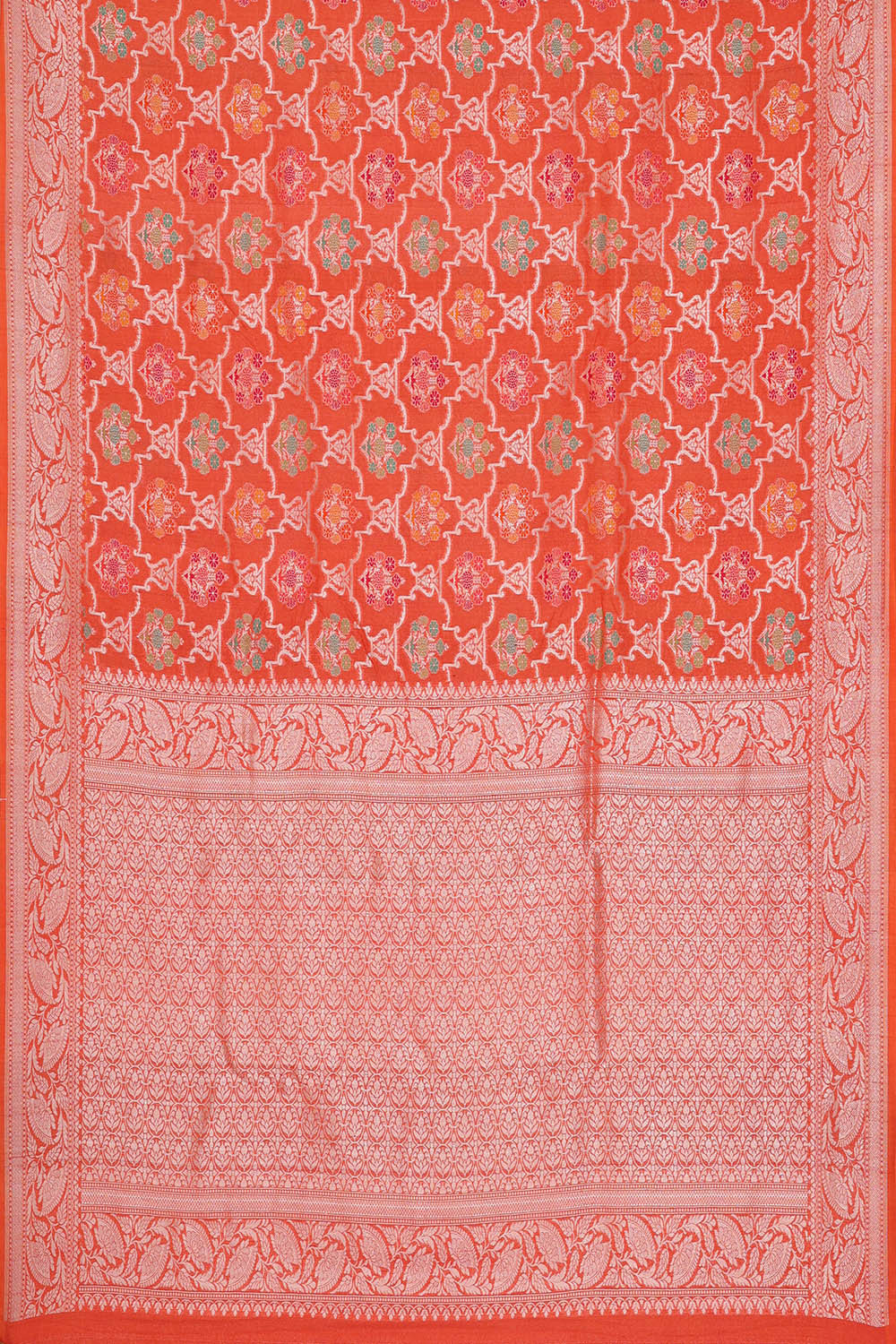 Georgette Orange Saree