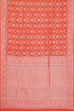 Image of Georgette Orange Saree
