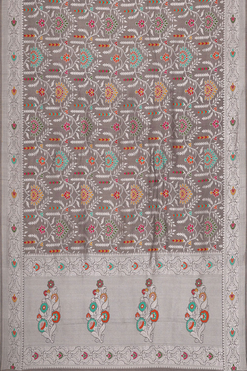 Georgette Grey Saree