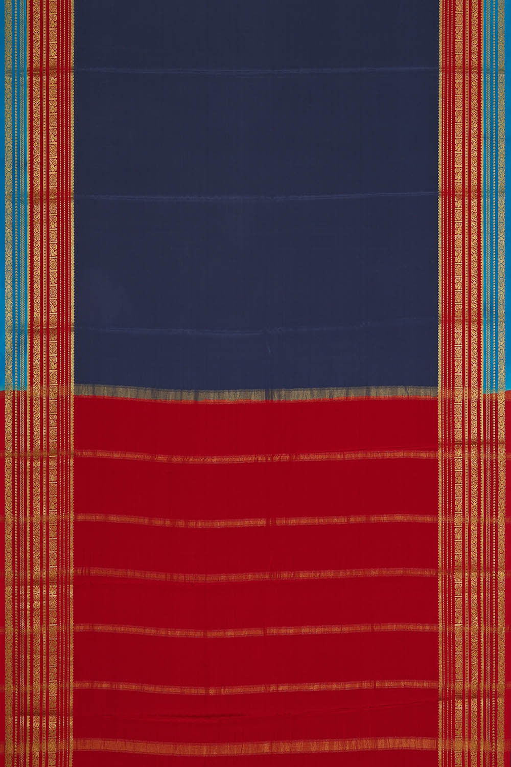 Binny Crepe Navy Blue Saree