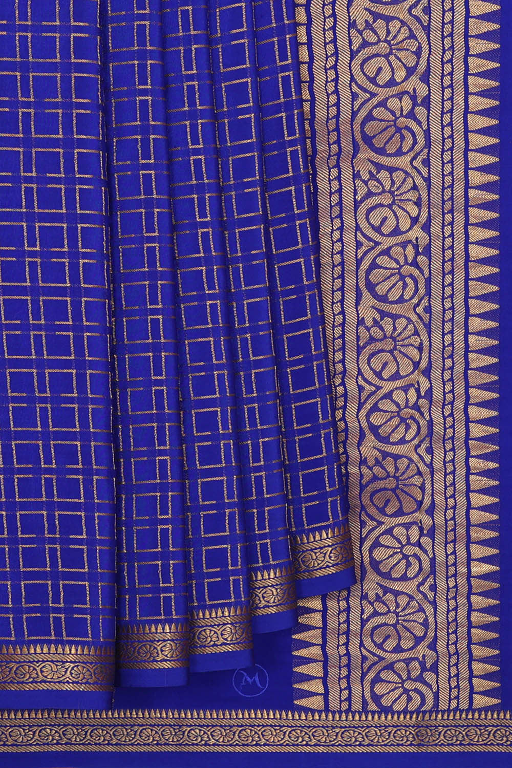 Image of Binny Crepe Royal Blue Saree