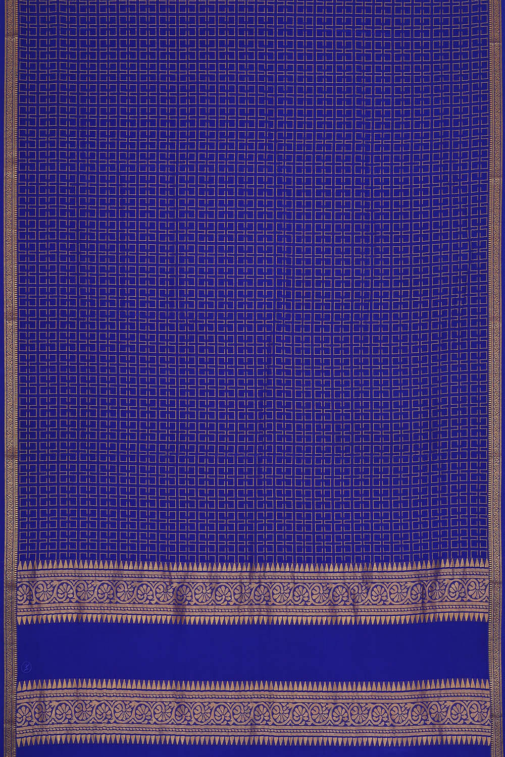 Binny Crepe Royal Blue Saree