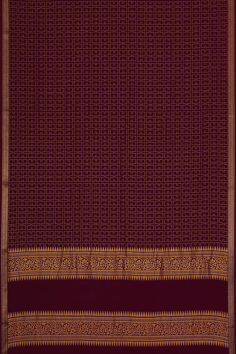 Binny Crepe Dark Magenta Saree