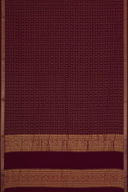 Image of Binny Crepe Dark Magenta Saree