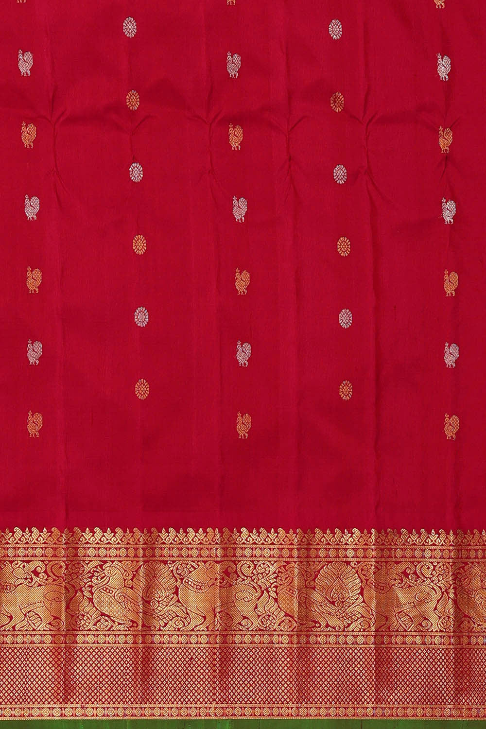 Image of Gadwal Silk Sky Blue Saree