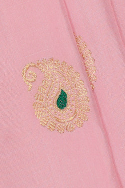 Image of Gadwal Silk Soft Pink Saree