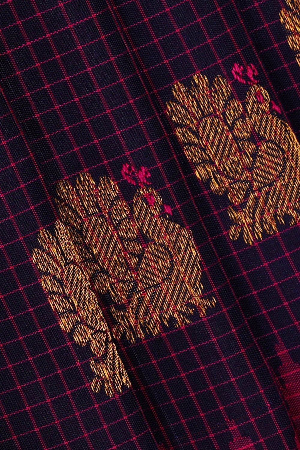 Image of Gadwal Silk Violet Saree