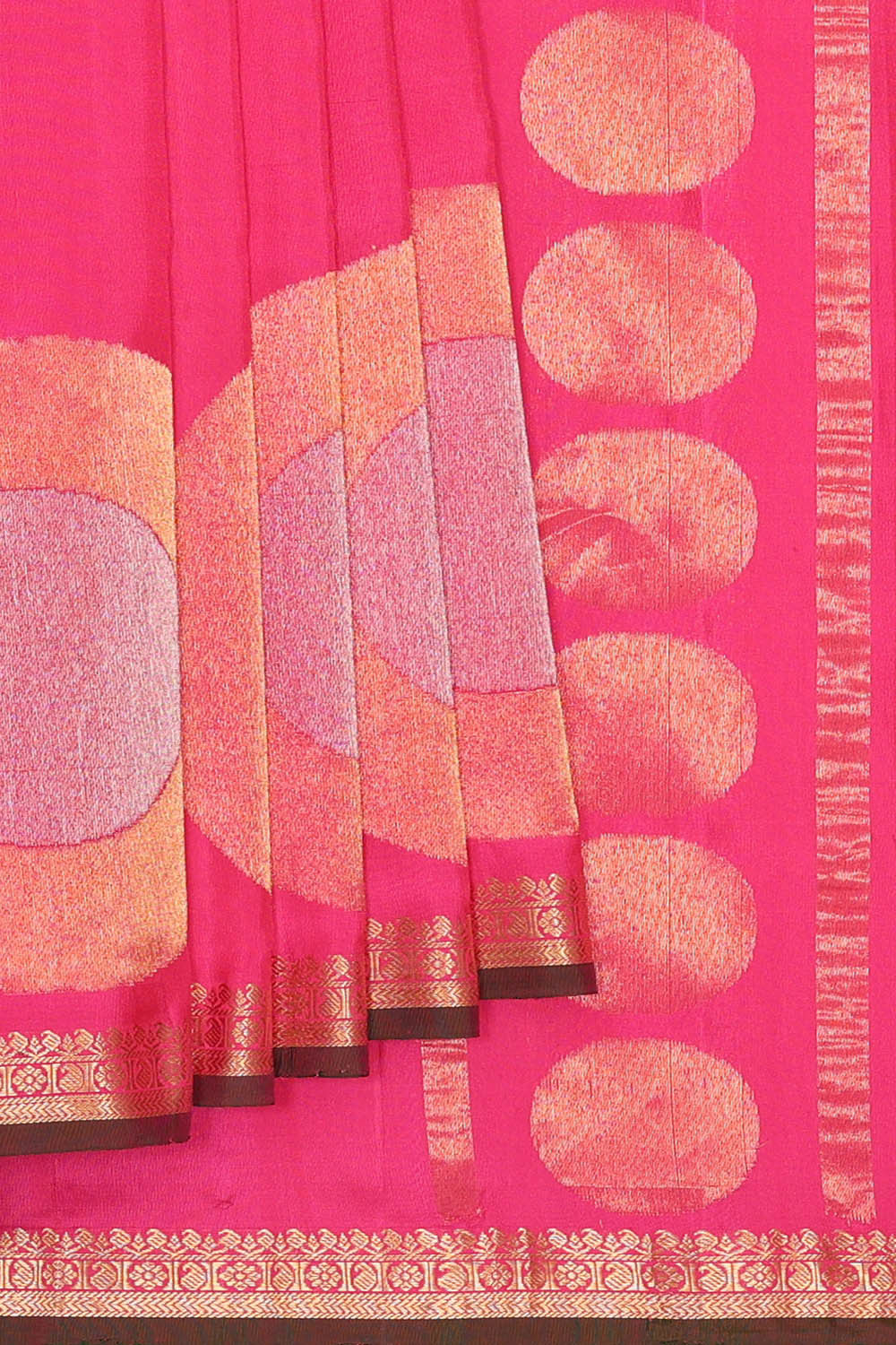 Image of Gadwal Silk Pink Saree