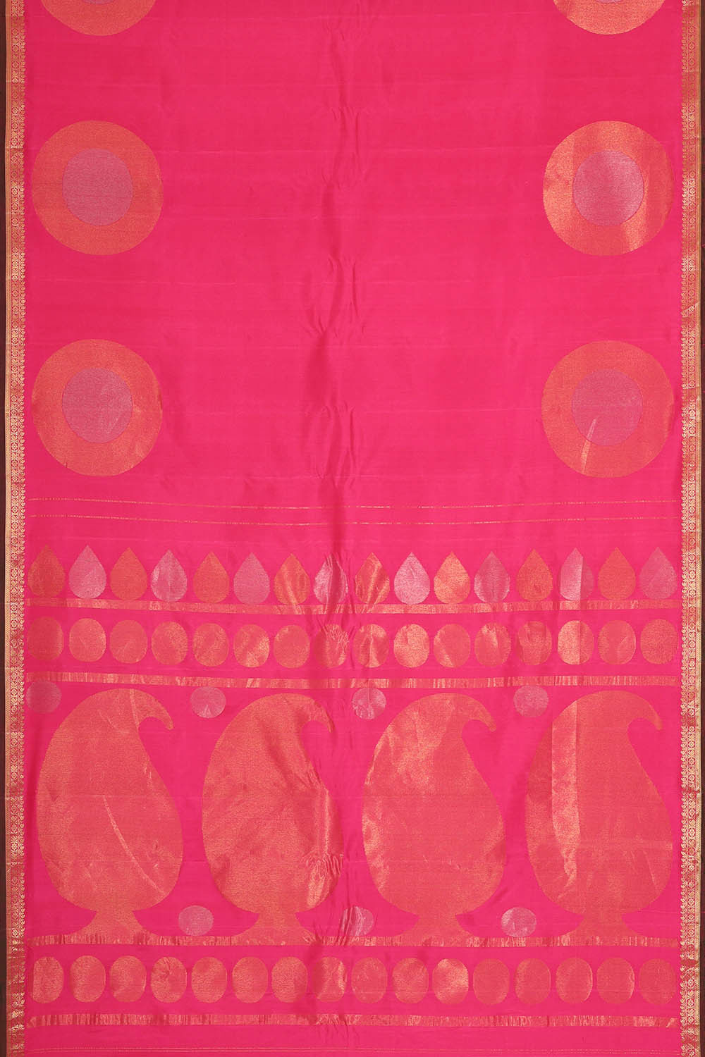 Image of Gadwal Silk Pink Saree