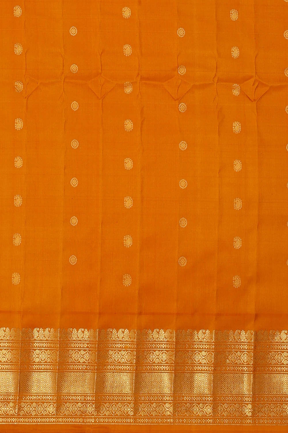 Image of Gadwal Silk Peacock Green Saree