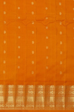 Image of Gadwal Silk Peacock Green Saree