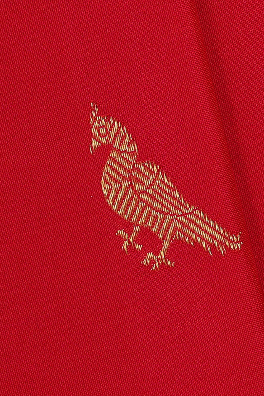 Image of Gadwal Silk Red Saree