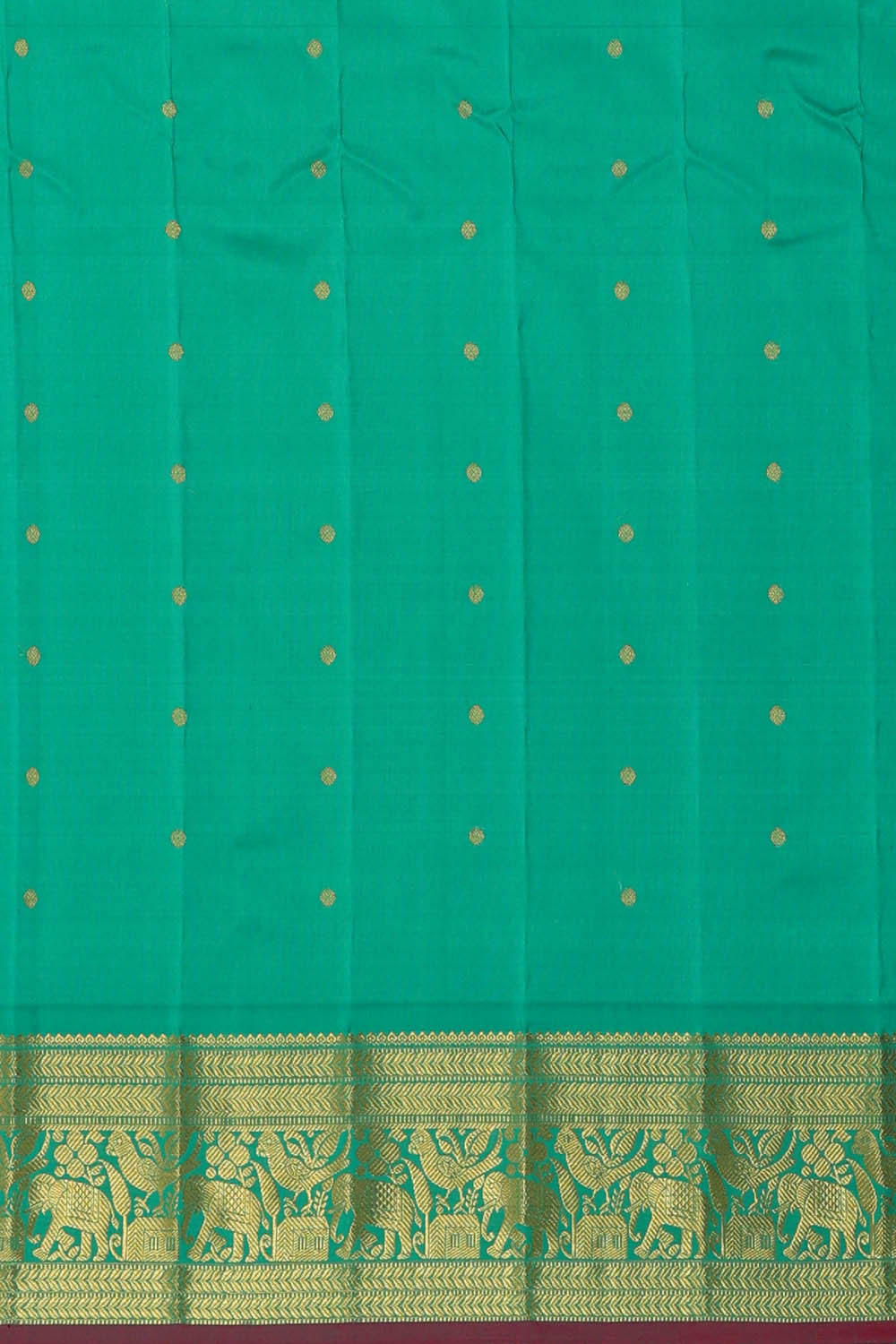 Image of Gadwal Silk Red Saree