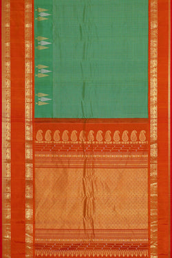 Image of Gadwal Silk Green Saree