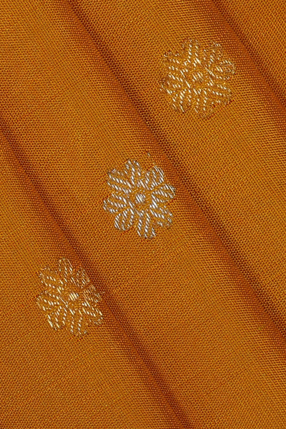 Image of Gadwal Silk Mustard Yellow Saree
