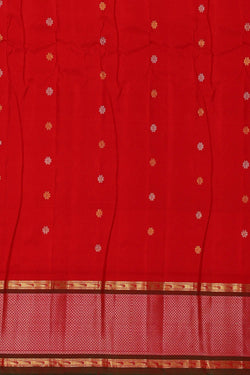 Image of Gadwal Silk Mustard Yellow Saree