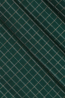 Image of Gadwal Silk Peacock Green Saree