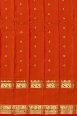 Image of Gadwal Silk Peacock Green Saree