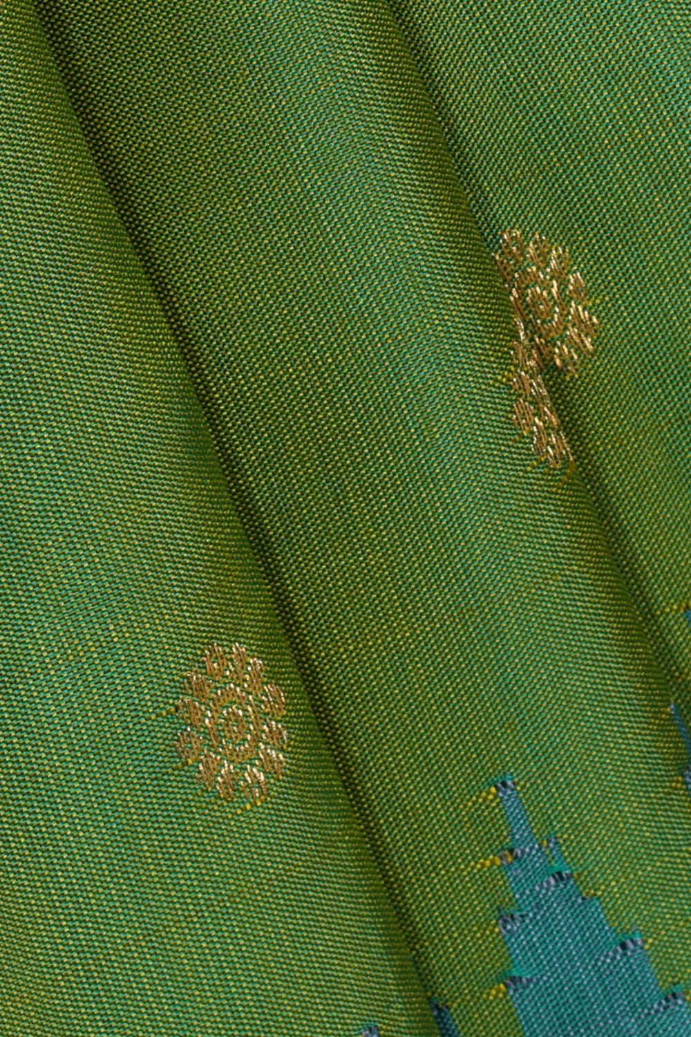 Image of Gadwal Silk Green Saree