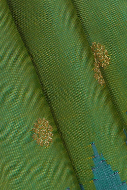 Image of Gadwal Silk Green Saree
