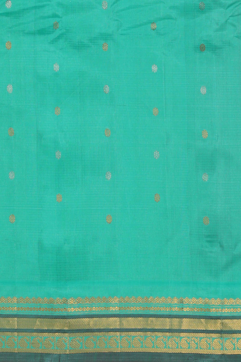 Image of Gadwal Silk Cotton Peach Pink Saree