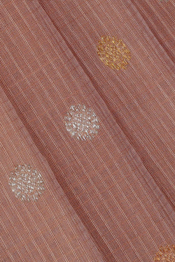 Image of Gadwal Silk Cotton Dull Peach Saree