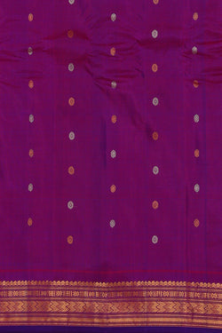 Image of Gadwal Silk Cotton Dull Peach Saree