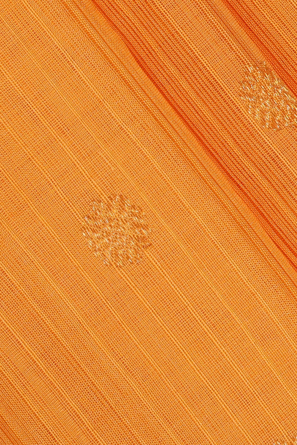 Image of Gadwal Silk Cotton Yellow Saree