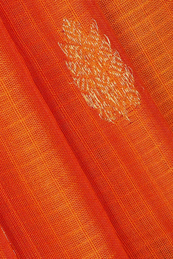 Image of Gadwal Silk Cotton Mustard Yellow Saree