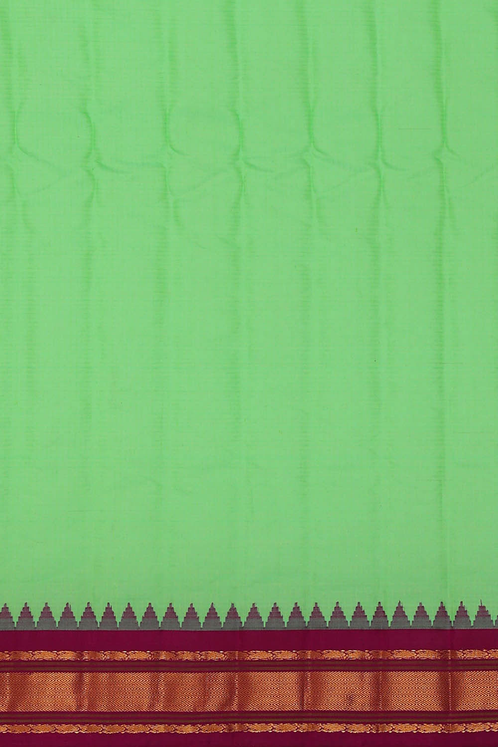 Gadwal Silk Cotton Light Green Saree