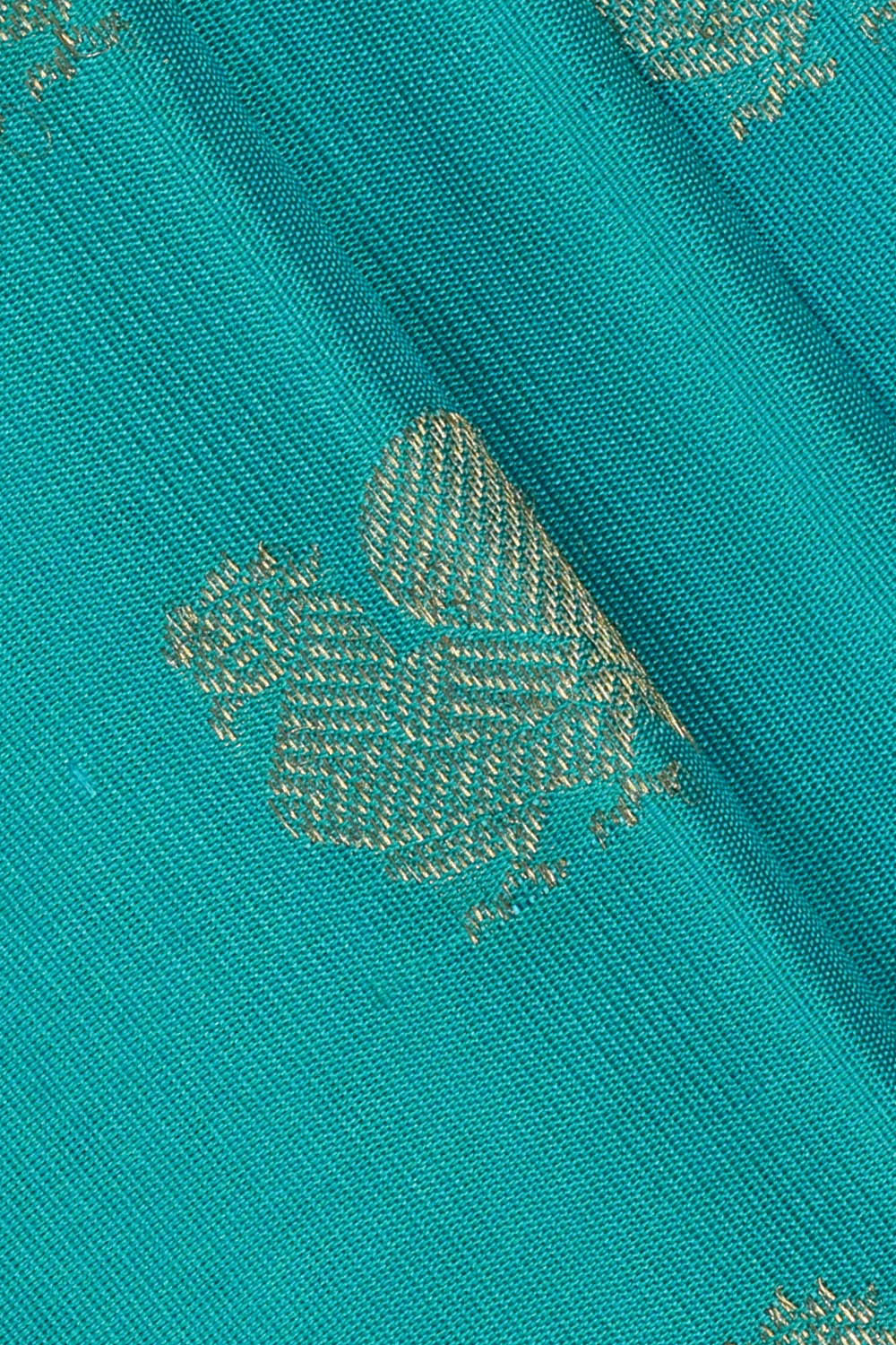 Image of Gadwal Silk Sky Blue Saree