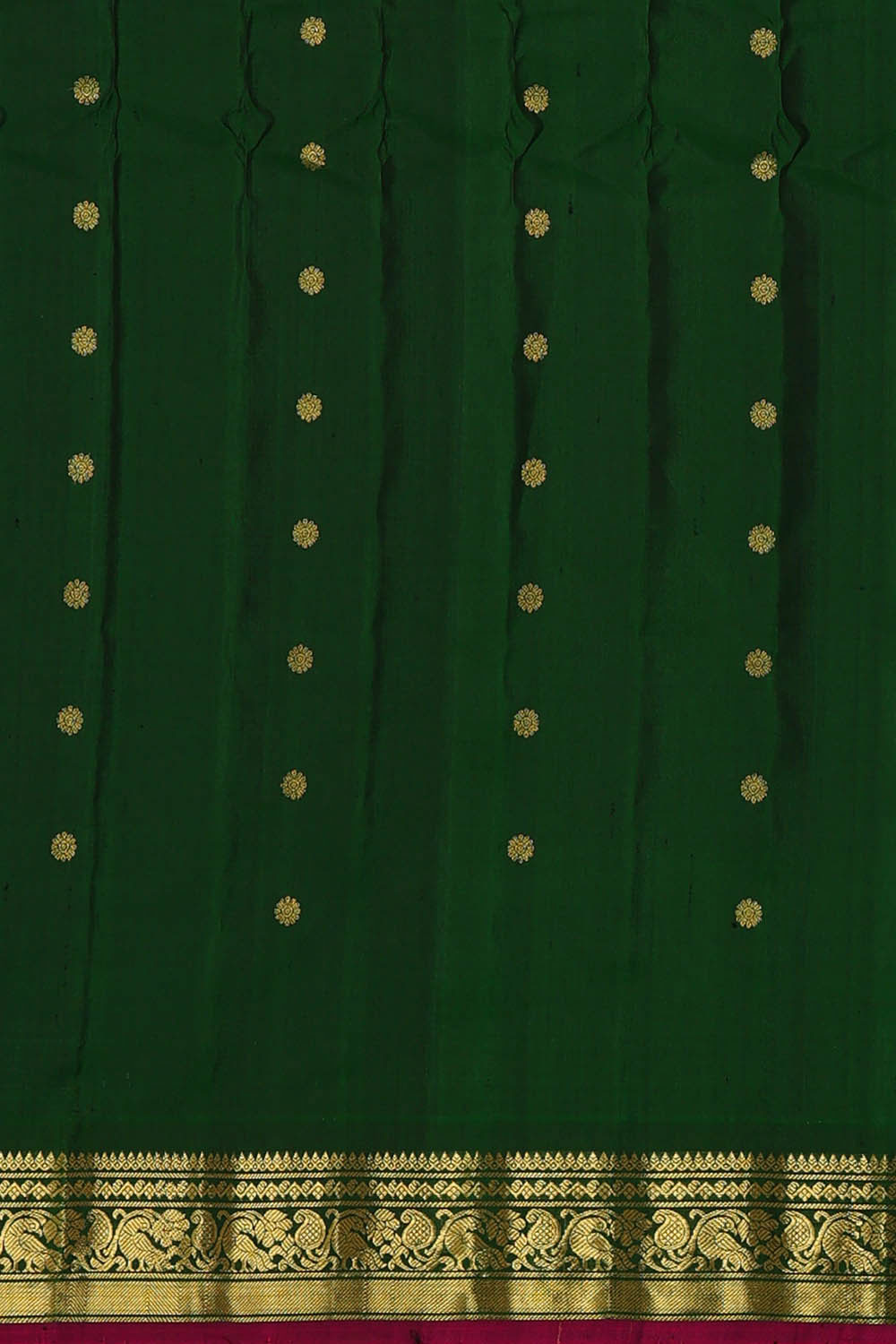 Image of Gadwal Silk Light Pista Green Saree