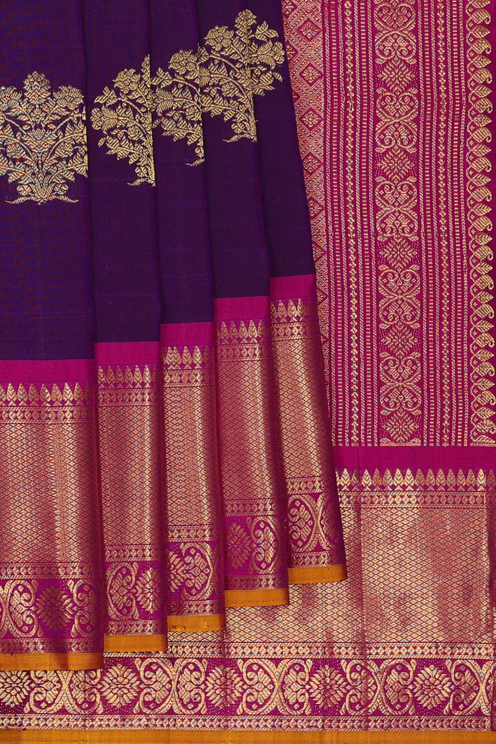 Gadwal Silk Purple Saree