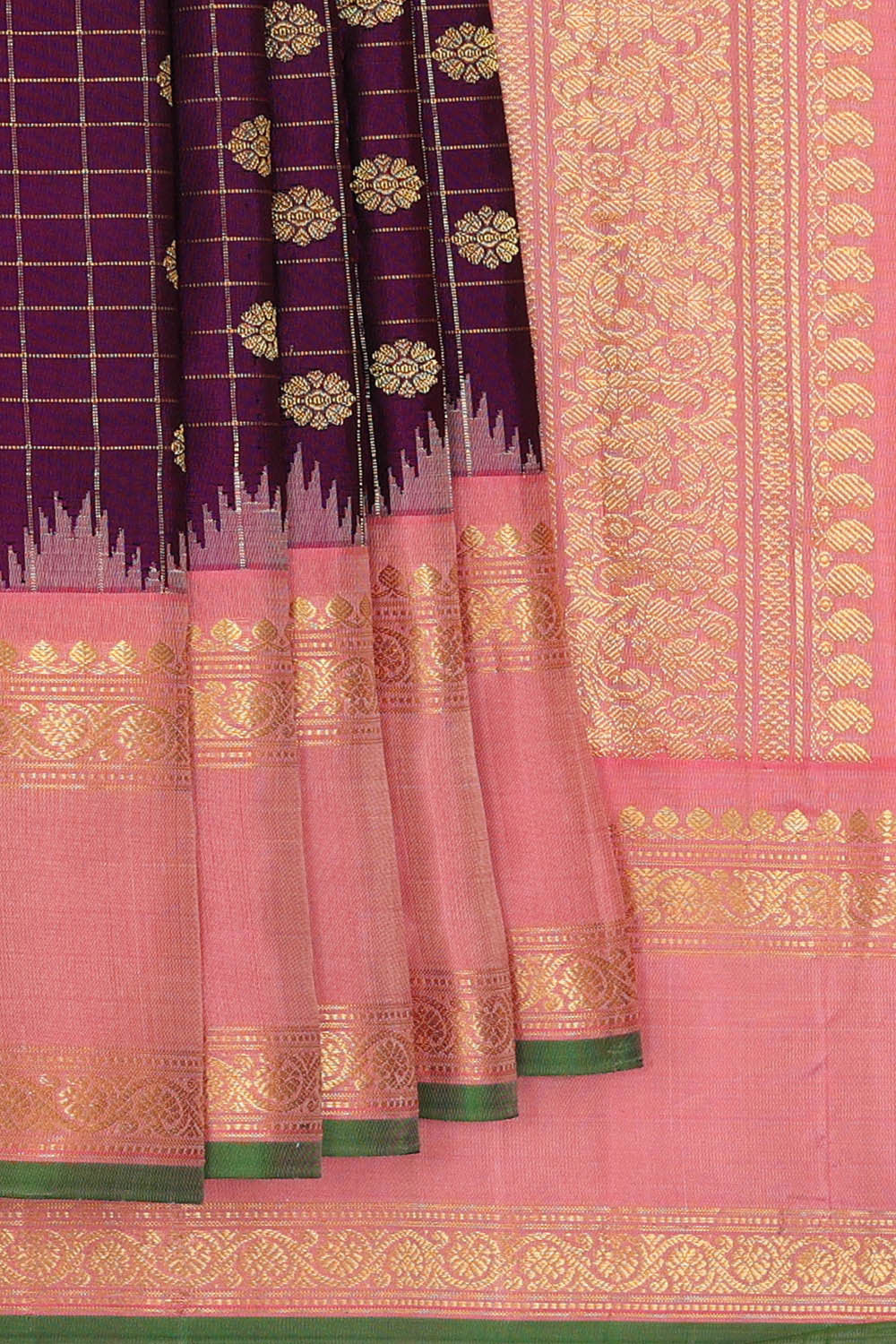 Gadwal Silk Purple Saree